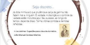 Seja discreto.... João Manuel Cardoso Martins