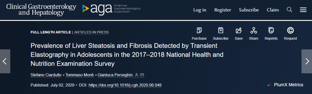Prevalence of Liver Steatosis and Fibrosis Detected by Transient Elastography in Adolescents in the 2017–2018 National Health and Nutrition Examination Survey